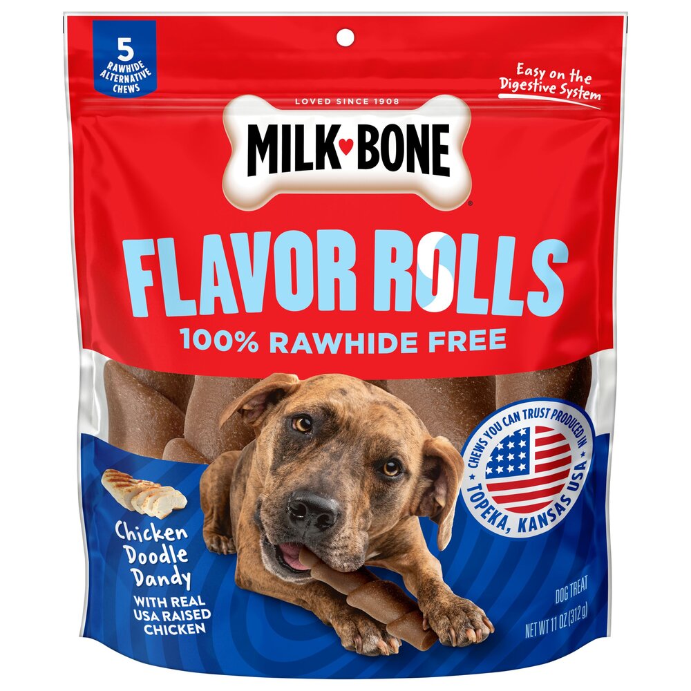 Milk bone rawhide free dog chews clearance